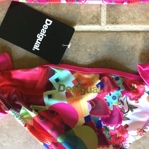 Desigual NEW Kids 2 Piece Swim Suit Sizes Medium & X-Large - Picture 4 of 5